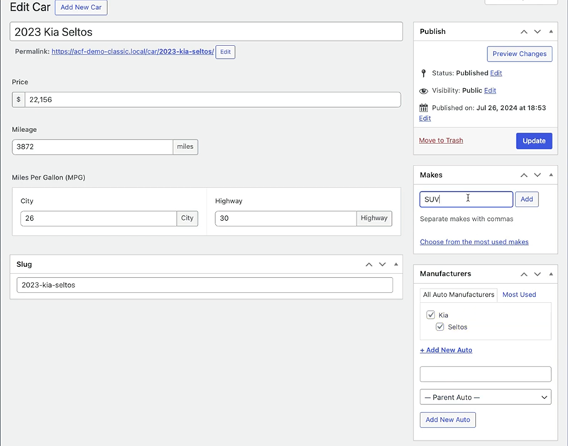 Adding custom taxonomies to a custom post type. 