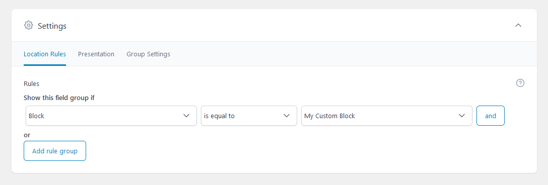 Connecting a custom field to a custom ACF Block