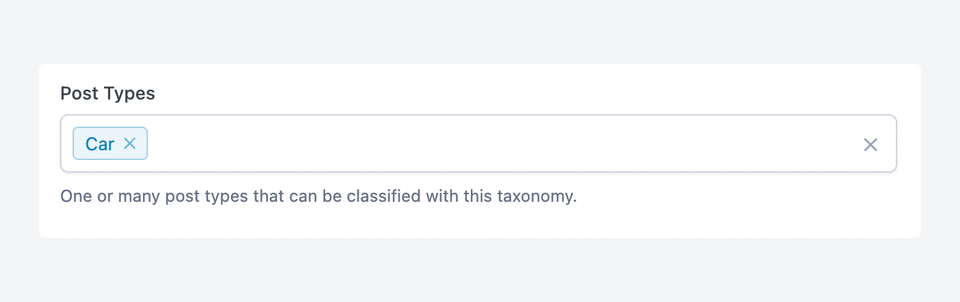 Choosing post types that can use a new ACF taxonomy