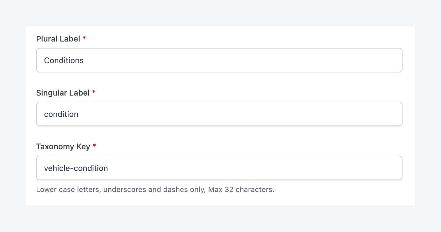 Customizing new taxonomy details in ACF