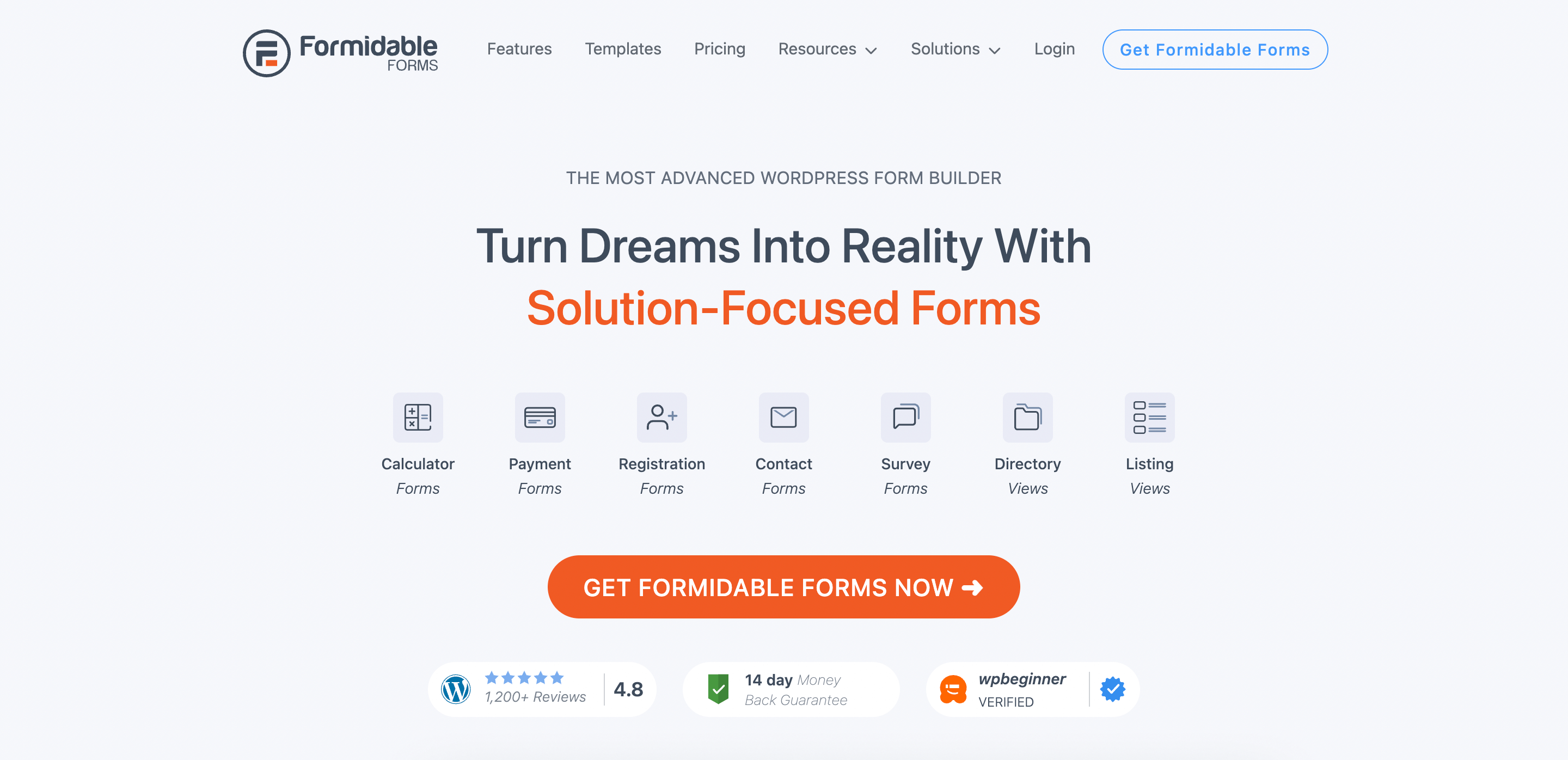 Formidable Forms homepage